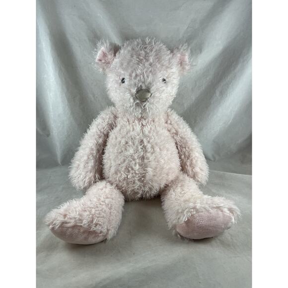 Jellycat Baby London Whisper Pink Bear Angora Plush Stuffed Animal Retired Rare - Picture 1 of 12